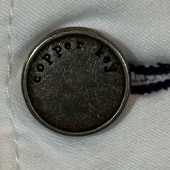 Copper Key White Denim Stretch Cotton Shorts Fringe Fray Hem - Picture 10 of 12